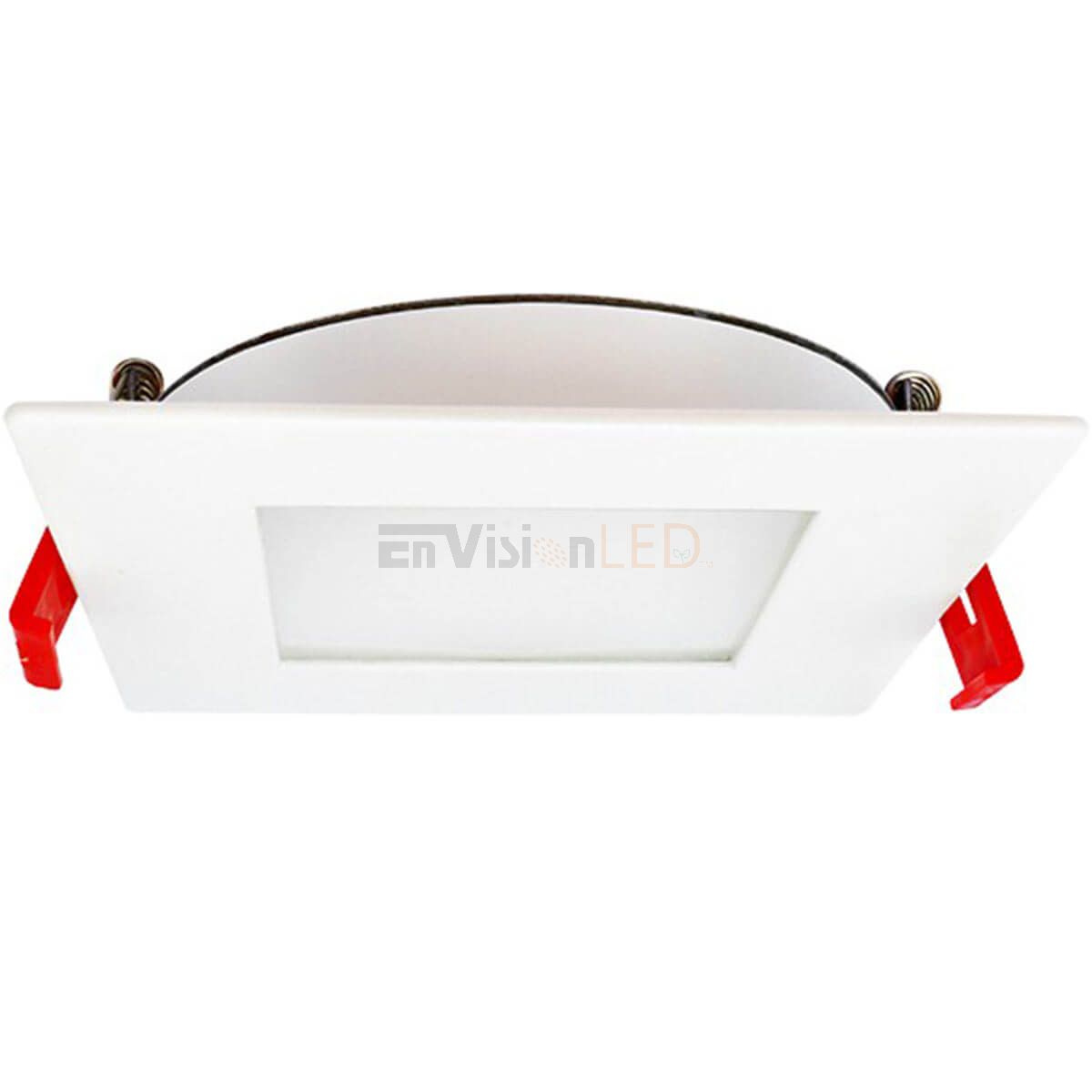Envision 4" LED J-Box Square Panel Downlight 5CCT- White, Black, Brushed Nickel - Sonic Electric
