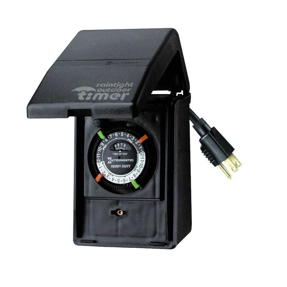 Intermatic Outdoor Mechanical Plug-In Timer with Built-In Enclosure - Sonic Electric