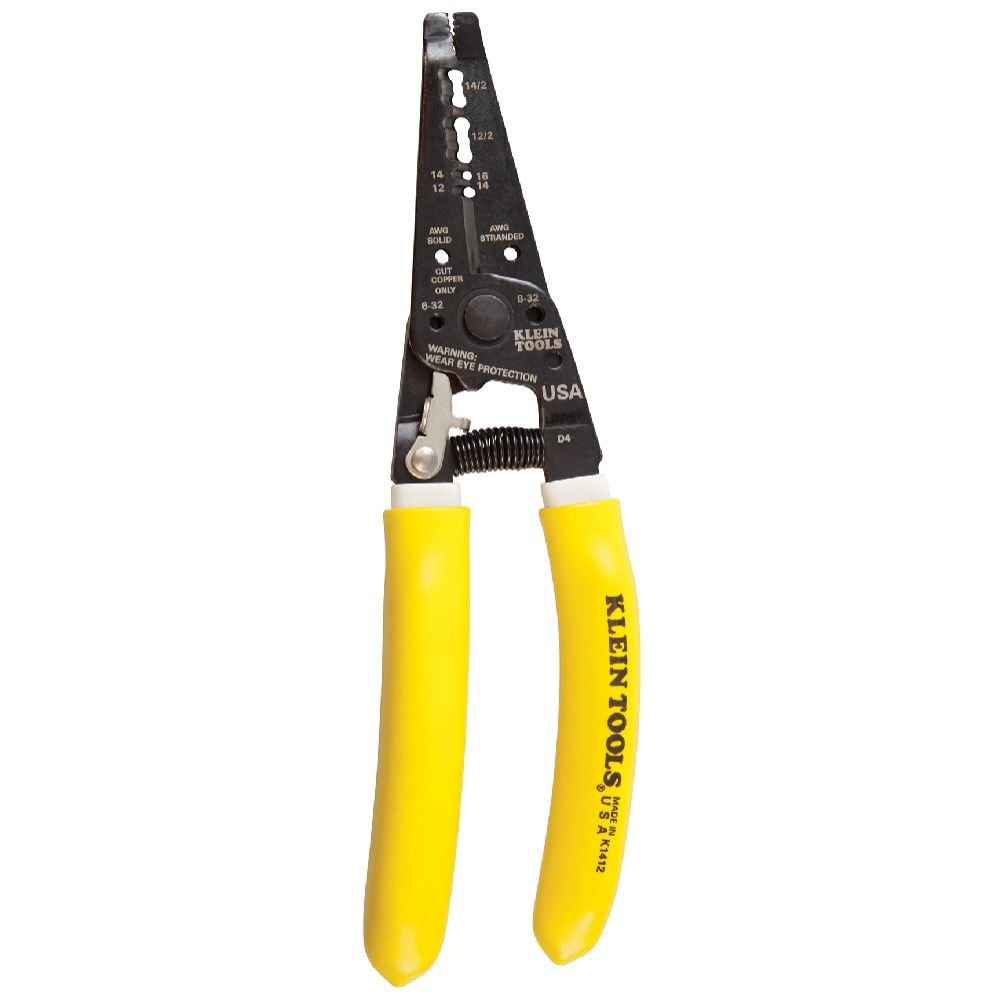 Klein Tools D203-8NCR Long Nose Side-Cutter Strip/Crimp Pliers