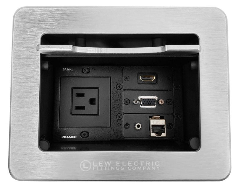 Kramer TBUS-5 Conference Table Box-1 Power, 1 HDMI, 1 VGA, 1 Cat6, 1 Audio - Sonic Electric