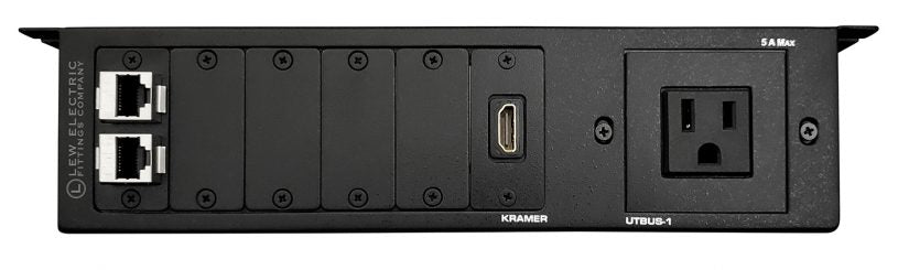 Kramer UTBUS-1 Conference Table Box-1 Power, 1 HDMI, 2 Cat6, 4 blank plates - Sonic Electric