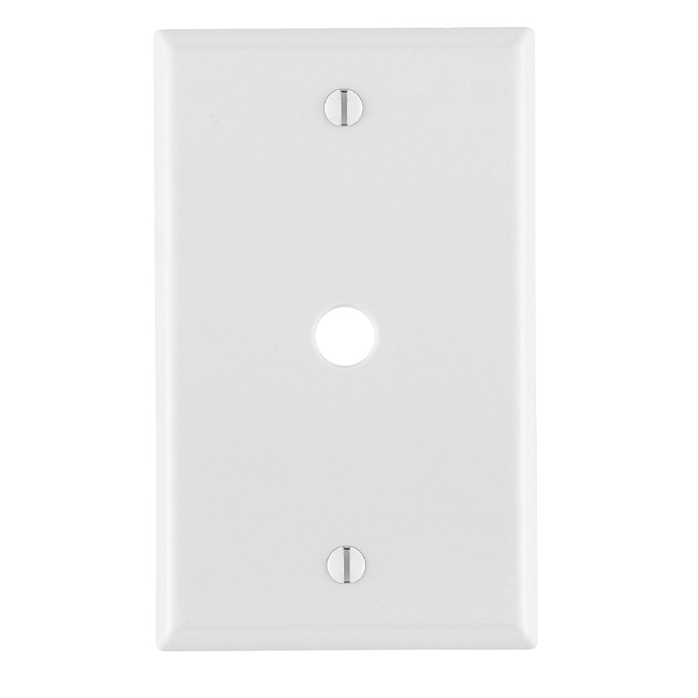 Leviton 88013 1-Gang .406 Inch Cable Wallplate, White - Sonic Electric