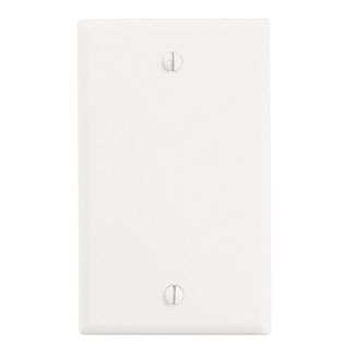 Leviton 88014 1-Gang Blank Wallplate, Standard Size, Thermoset, White - Sonic Electric