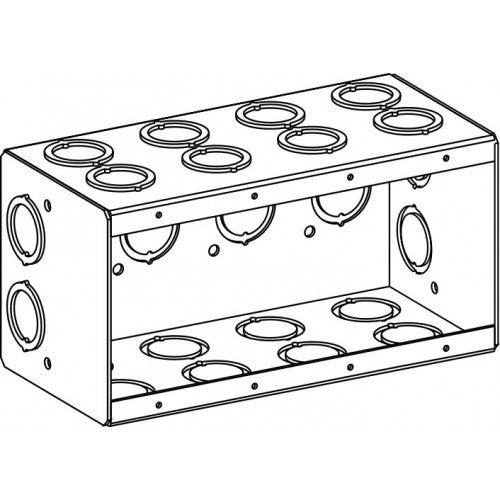 MB-4 - 4-Gang Masonry Box with CKO, 3-1/2 Deep - Sonic Electric