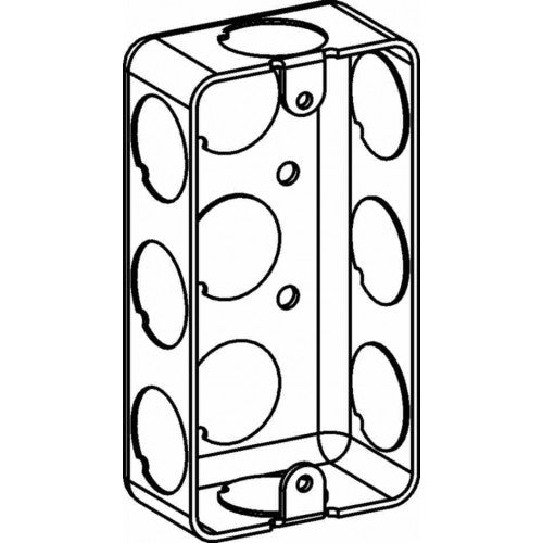 Orbit 1-1/4 Deep, 1-Gang Drawn Super Shallow Handy Box With 1/2 KO - Sonic Electric