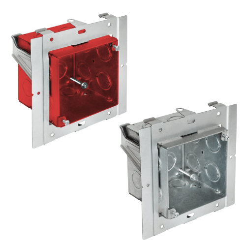 Orbit 3-1/2" Deep, 4" Welded Square Box with Built-in Adapter - Universal Mounting Internal Adjustment Boxes - Sonic Electric