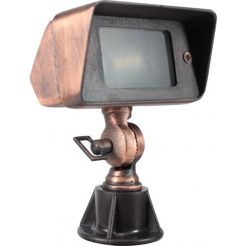 Orbit B610 12V Cast Brass Directional Rectangle Spot Landscape Light - Sonic Electric