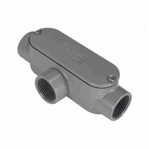 Orbit T-50A Conduit Body, 1/2" Threaded Die Cast Aluminum w/Cover & Gasket - Type T - Sonic Electric
