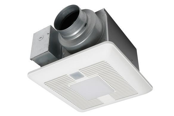 Panasonic FV-0511VQCL1 WhisperSense DC Multi-Speed Bath Fan, Energy Star Pick-A-Flow 50, 80, or 110 CFM Ventilation, LED Light & Humidity/Motion Sensor - Sonic Electric