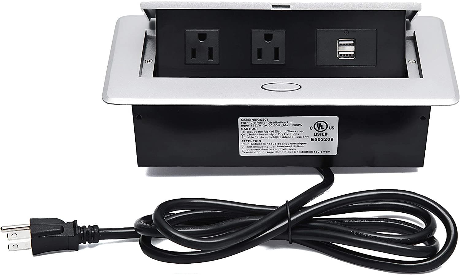 Pop Up Outlet Table Connection Box With 2 Outlets & 2 USB Charging Ports - Sonic Electric