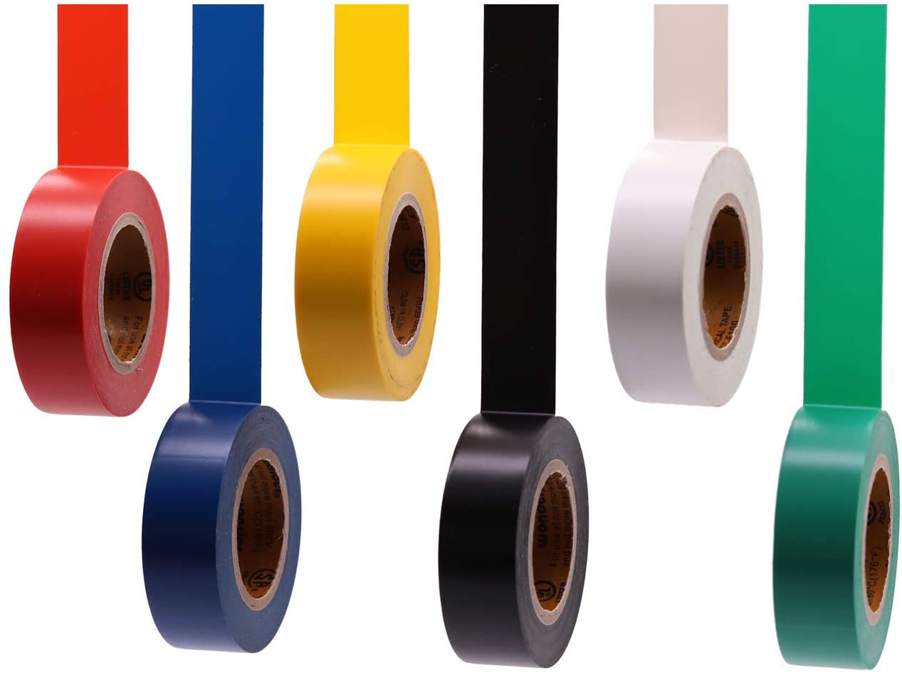 PVC 3/4" X 60FT Electrical Vinyl Tape, Multiple Colors - Sonic Electric