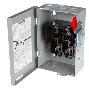 Siemens GF221N 30-Amp 2-Pole 2-Fuse General Duty Safety Switch - Sonic Electric