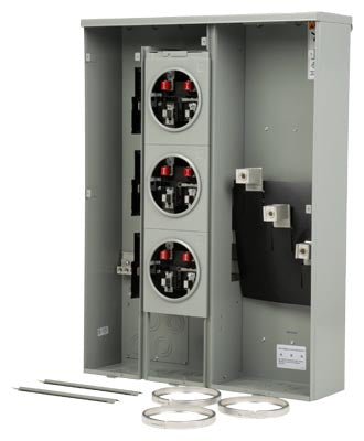 Siemens WEP4312 Uni-PAK 3-Gang 400-Amp Ring Style Multi-Family Metering - EUSERC Certified - Sonic Electric