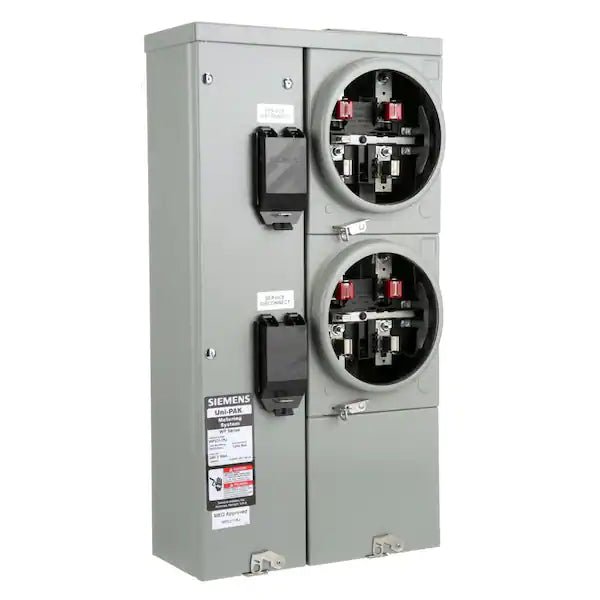 Siemens WP2211 Uni-Pak 2-Gang 125 Amp Tenant Main Breaker Meter Socket - Sonic Electric