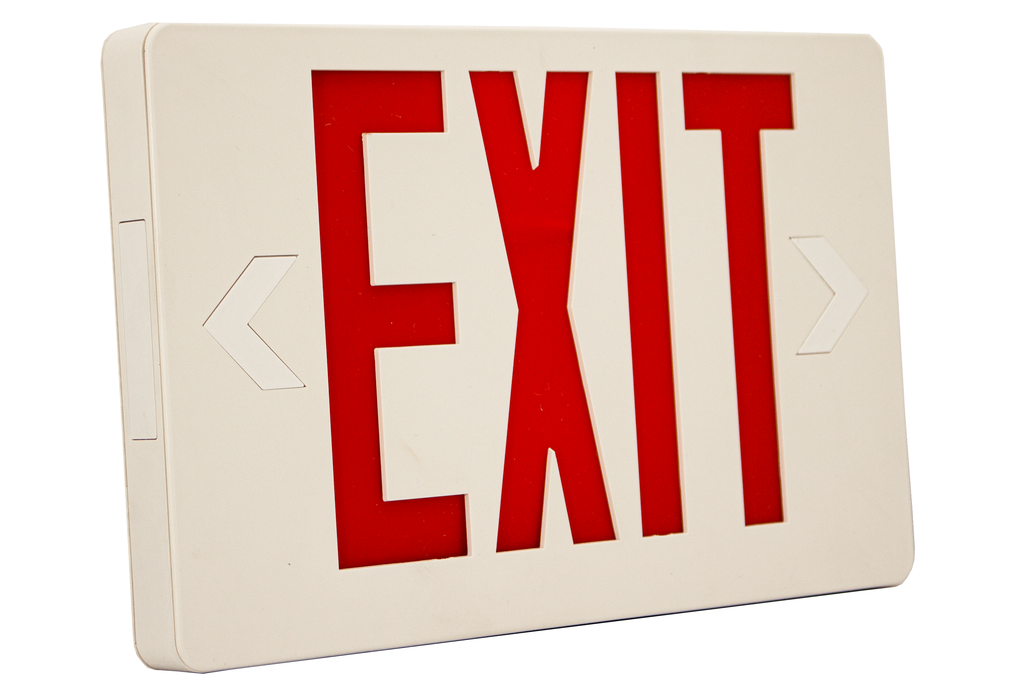 Super Slim White LED Exit Sign, 120-277V
