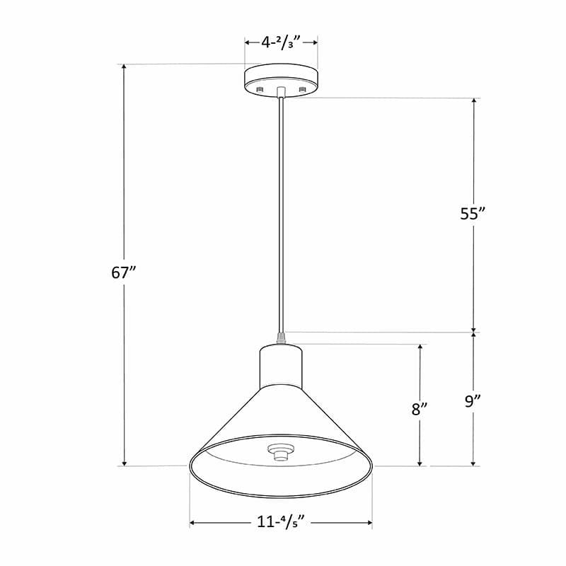 Westgate 12" 5CCT Integrated LED Modern Cone Pendant Light - Sonic Electric