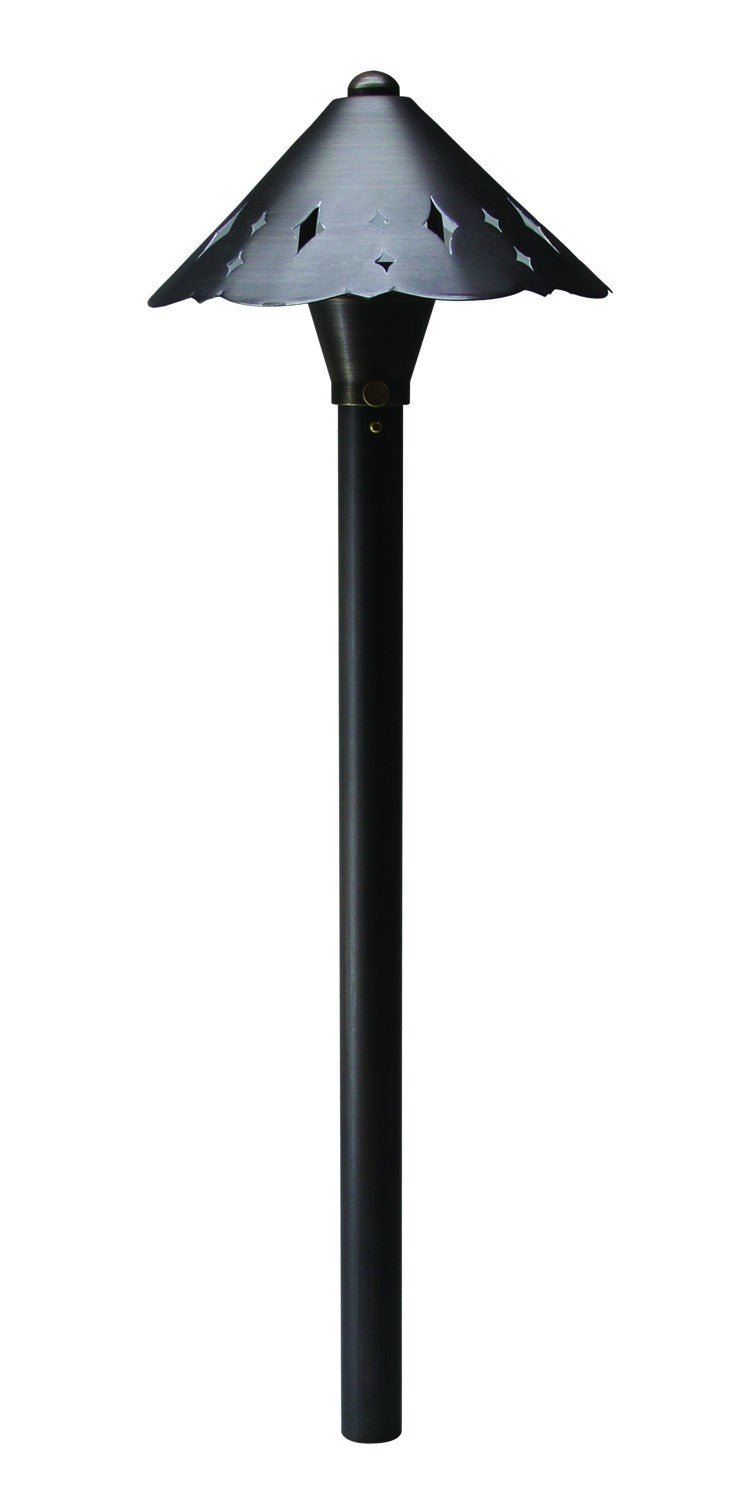 Westgate 12V 3W LED Cut-off Pyramid Area Path Light - Solid Brass, Antique Bronze