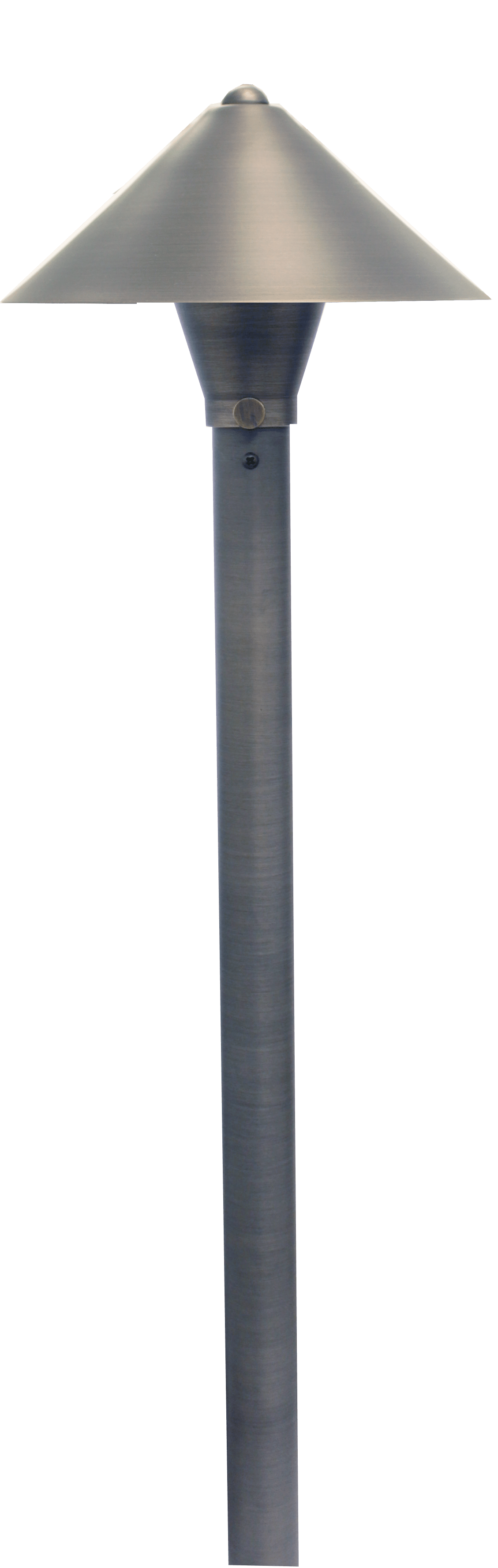 Westgate 12V 3W LED Pyramid Area Path Light - Solid Cast Brass, Aged Nickel Finish