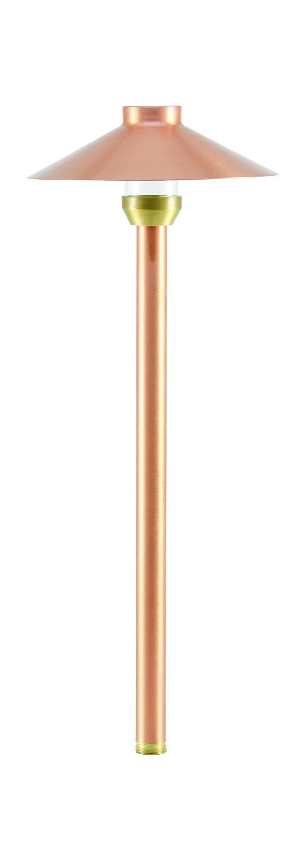 Westgate 12V 3W Medium Solid Cap Pyramid LED Area Path Light - Solid Copper, Natural Finish