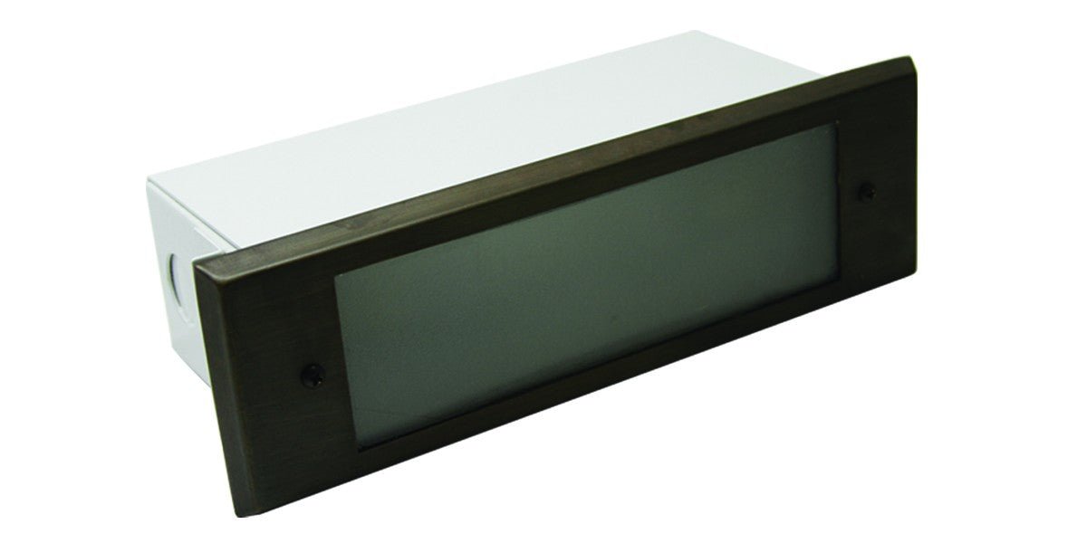 Westgate 12V 3W Solid Brass Rectangular LED Step Light, Bronze or Aged Nickel Finish