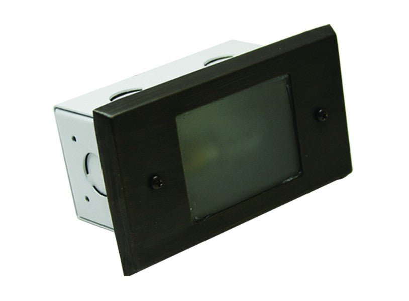 Westgate 12V 3W Solid Brass Square LED Step Light, Bronze Finish