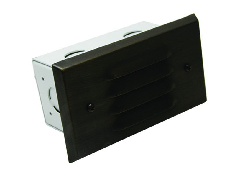 Westgate 12V 3W Solid Brass Square LED Step Light with Louvre, Bronze Finish