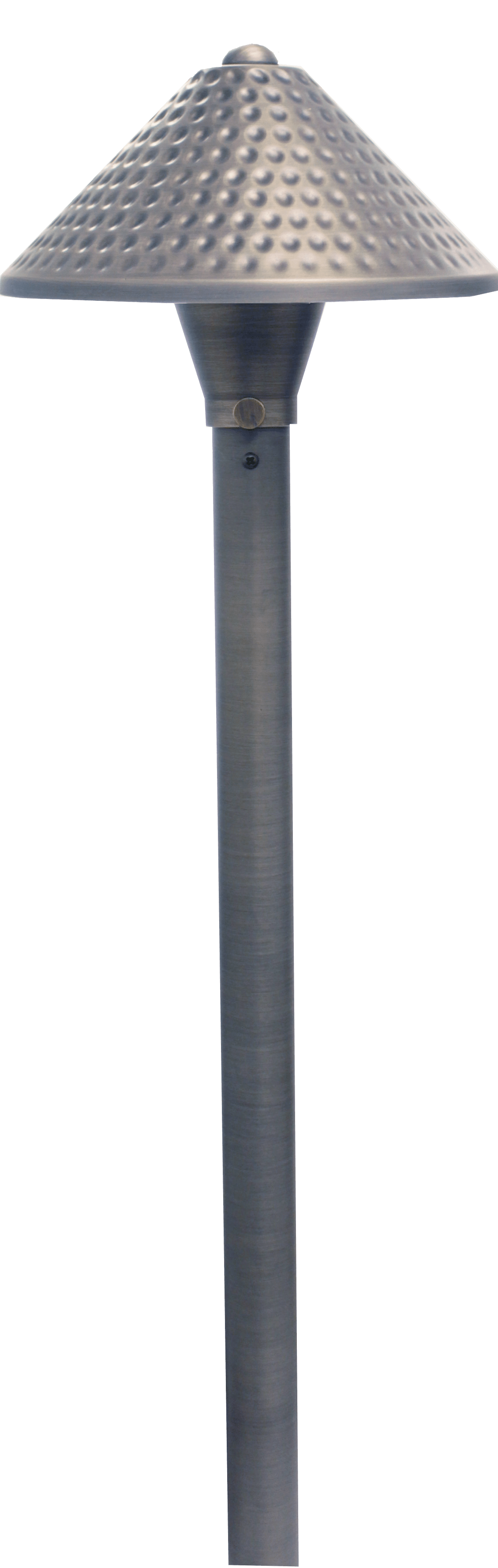 Westgate 12V 3W Textured Pyramid LED Area Path Light - Solid Cast Brass, Aged Nickel Finish