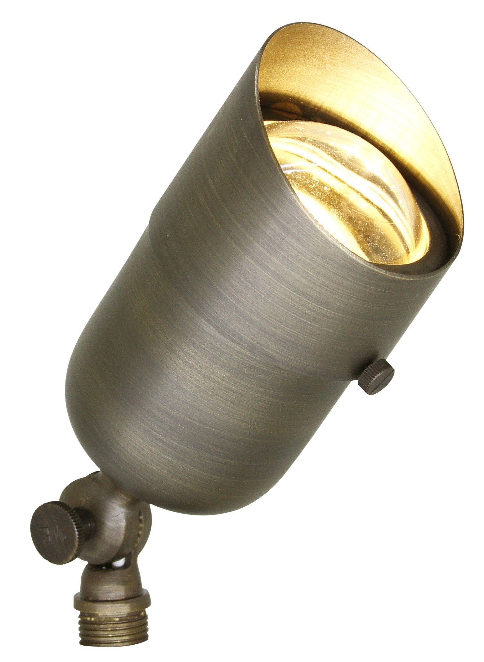 Westgate 12V 5W LED Bullet Directional Light - Spun Solid Brass, Antique Bronze, 3000K