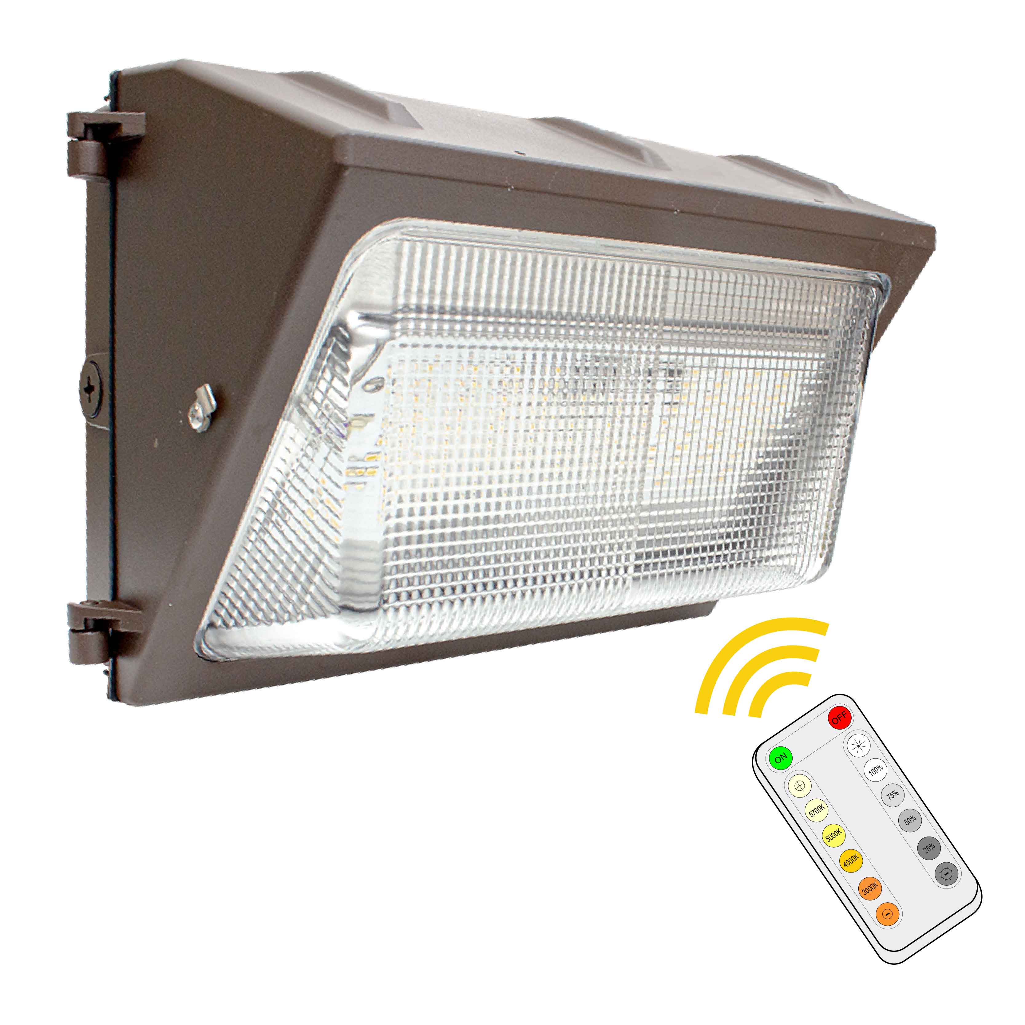 Westgate 3000K-5700K 80W Max. Non-Cutoff LED Wall Pack with Remote Control - Bronze - Sonic Electric