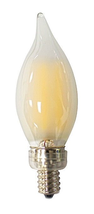 Westgate LED Candelabra Light Bulb - E12 Bent Tip, 5W, Dimmable, Frosted Glass, Warm/Natural White - Sonic Electric