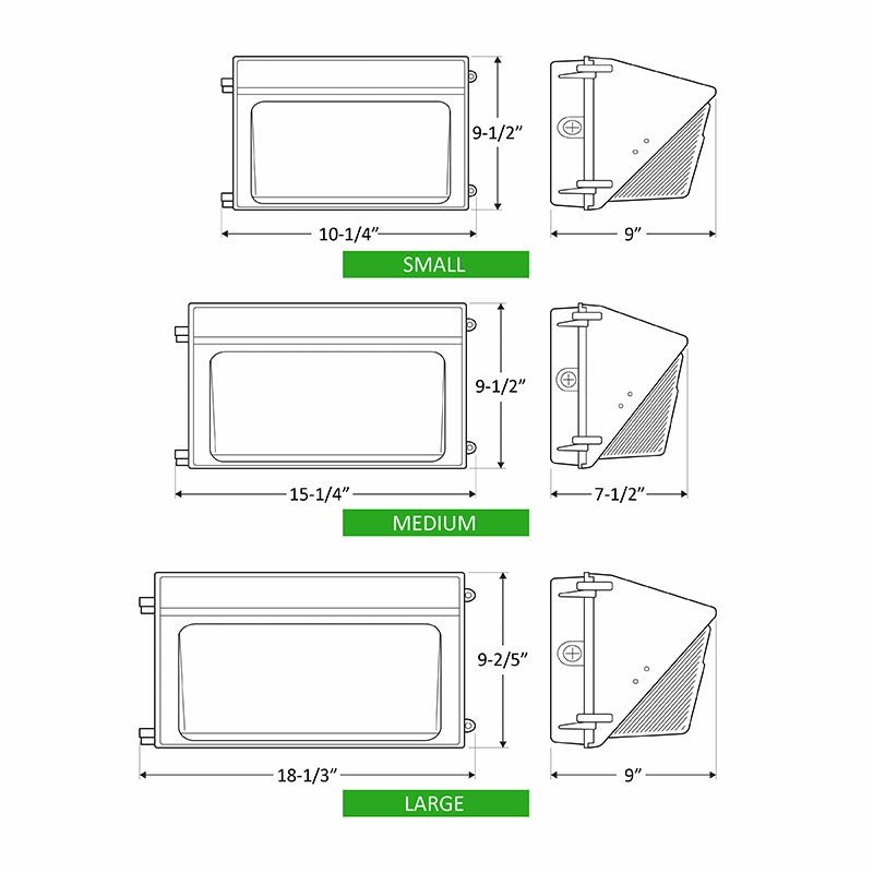 Westgate Multi-Wattage CCT Adjustable Non-Cutoff LED Wall Pack - Dark Bronze, UL Listed - Sonic Electric