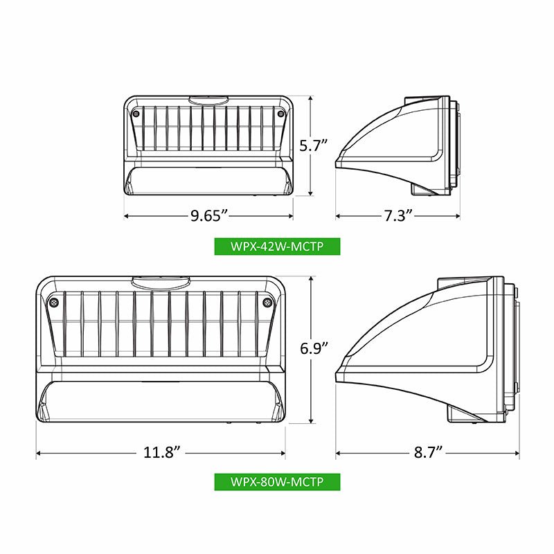 Westgate X-Gen 11-42W Power & 3CCT Adjustable Cutoff LED Wall Pack - Sonic Electric