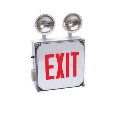 Westgate XT-CWP-RG-EM Wet Location Combination Led Exit Sign & Incandescent Emergency 120~277V