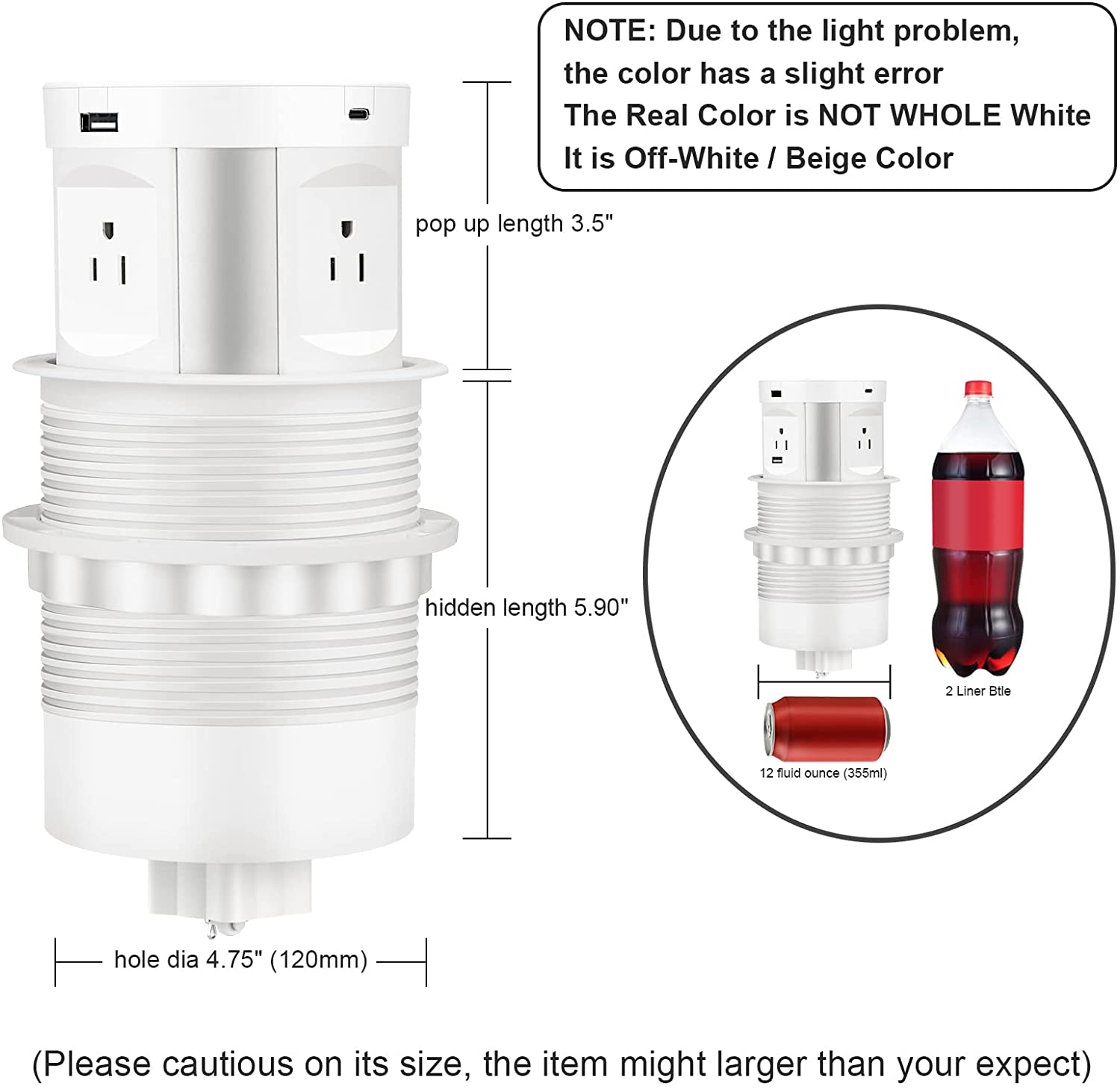 Wireless Charging Kitchen Counter Pop Up With 4 Receptacles with Type-A and Type-C USB - ETL Certified - Sonic Electric