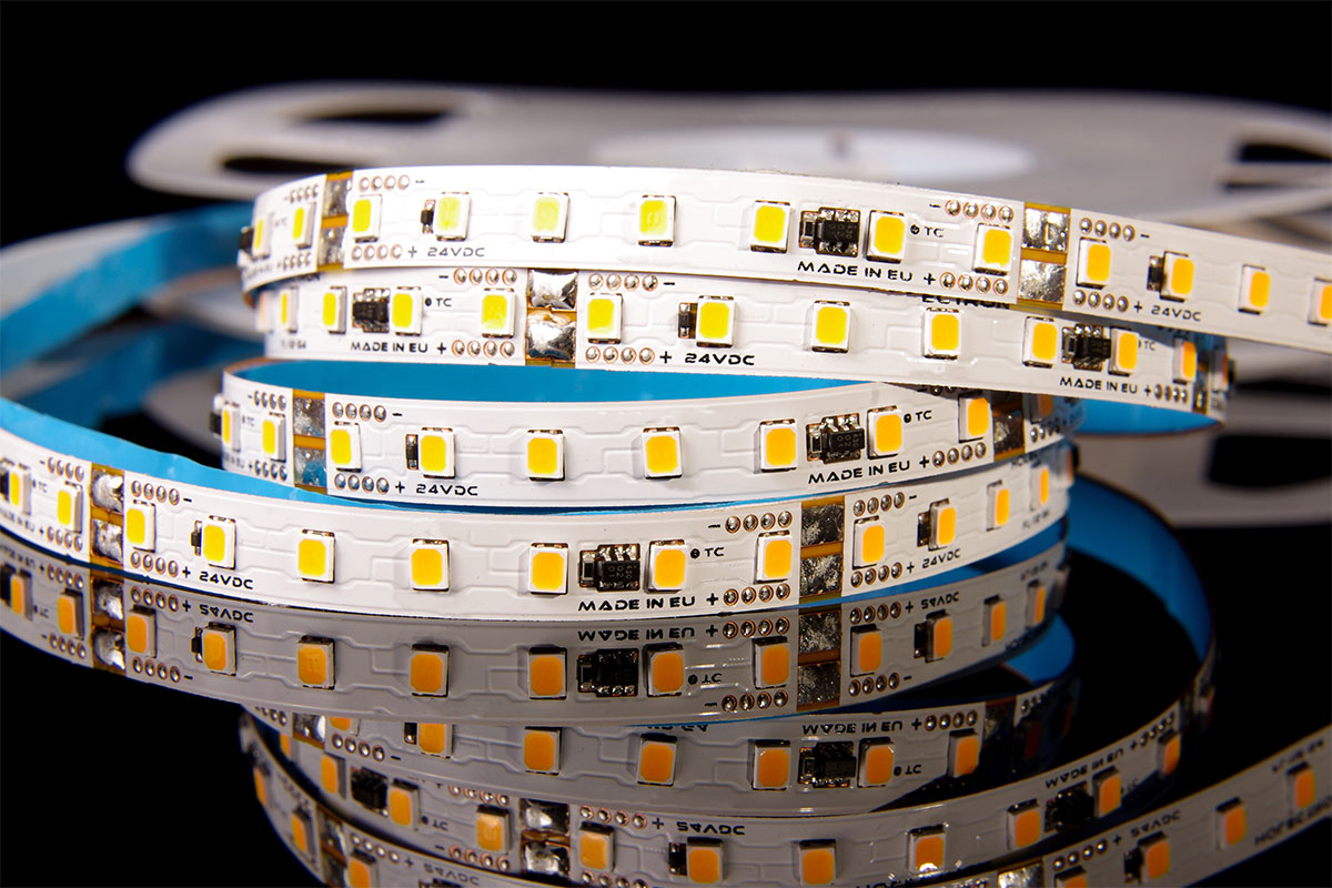 Light emitting diode flexible printed circuit board strip