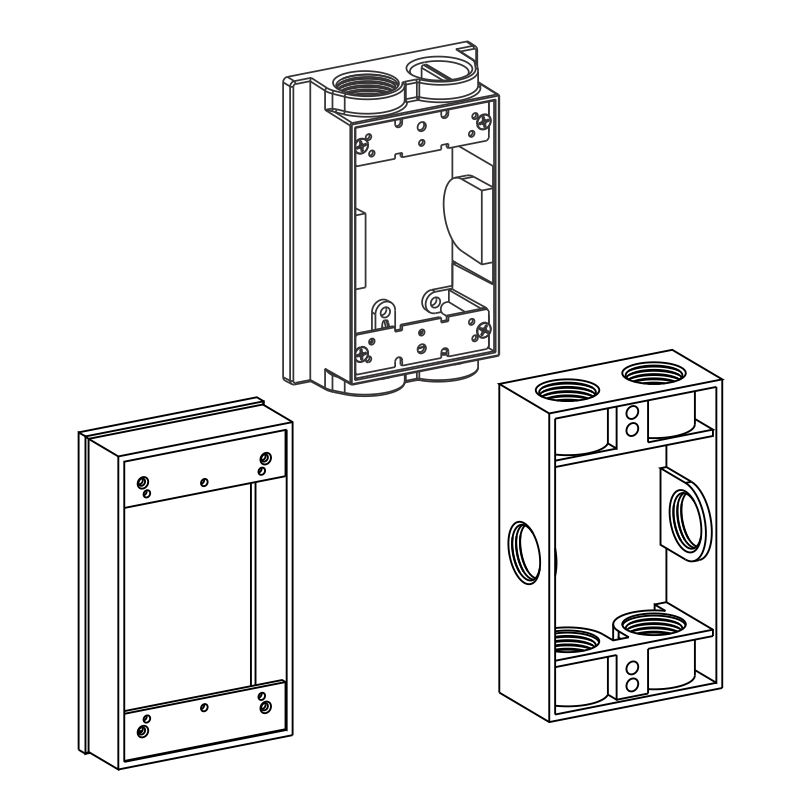 1-Gang Extension Boxes and Rings - Sonic Electric