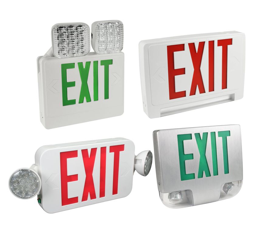 Exit Sign &amp; Emergency Light Combo - Sonic Electric