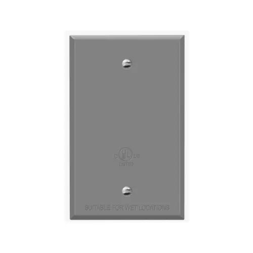 1 - Gang Weatherproof Blank Cover - Chrome Finish - Sonic Electric