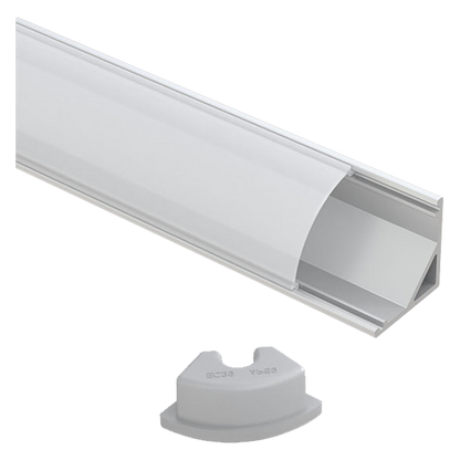 ABBA AP59 Aluminum Corner Channel LED Strip Light Cover, Silver- 80 Feet