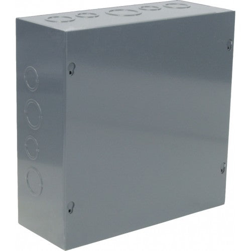 Orbit 10106 Indoor NEMA Type 1 Screw Cover Enclosure With K.O. 10" X 10" X 6" - Gray