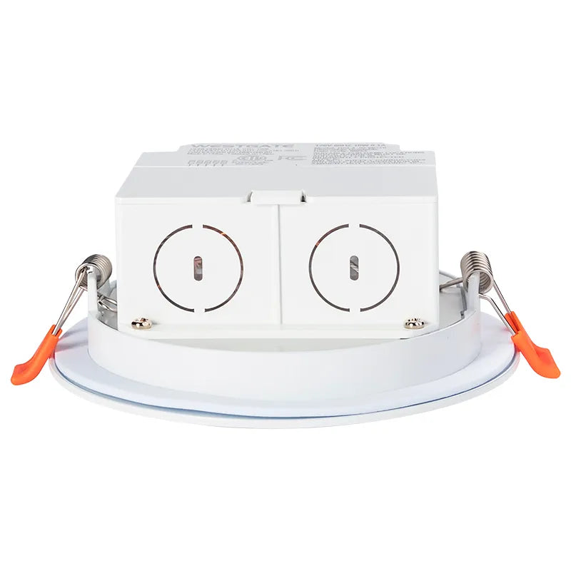 Westgate 12W, 3000K, RSL6-JB-MCT5-12W-30K, Slim Snap-In Recessed Lights with J-Box - 5CCT - White