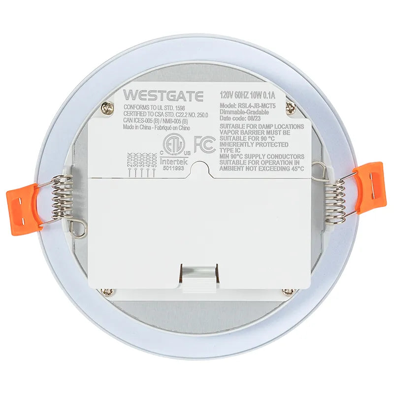 Westgate Slim Snap-In Recessed Lights with J-Box - 5CCT