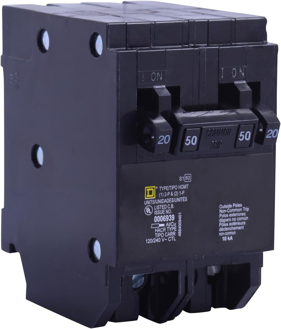 Square D HOMT220250- 20/50 Quad Circuit Breaker