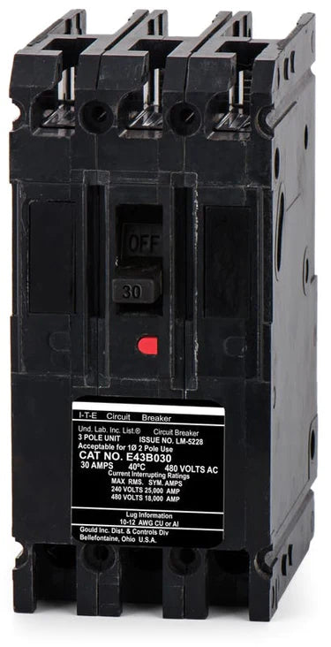 (USED) Siemens E43B030 3 Pole Circuit Breaker