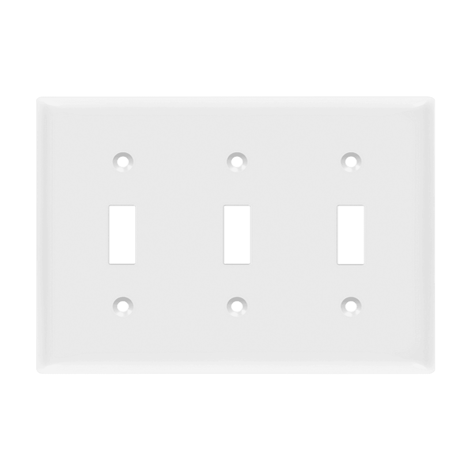 Enerlites 8813-W Toggle Switch Three-Gang Wall Plate