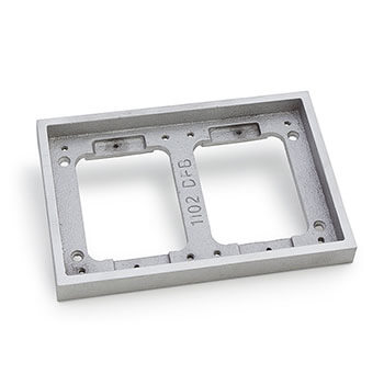 Lew Electric 1102-DBE-A Two Gang Aluminum Tile Frame