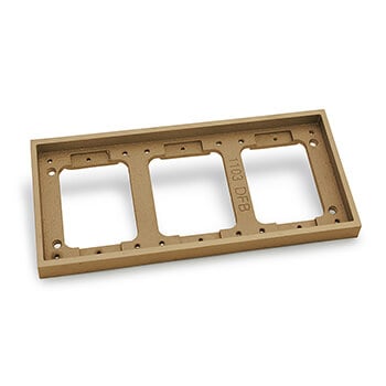 Lew Electric 1103-DBE-B Three Gang Brass Tile Frame