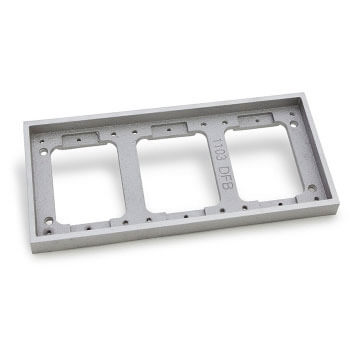 Lew Electric 1103-DBE-A Three Gang Aluminum Tile Frame