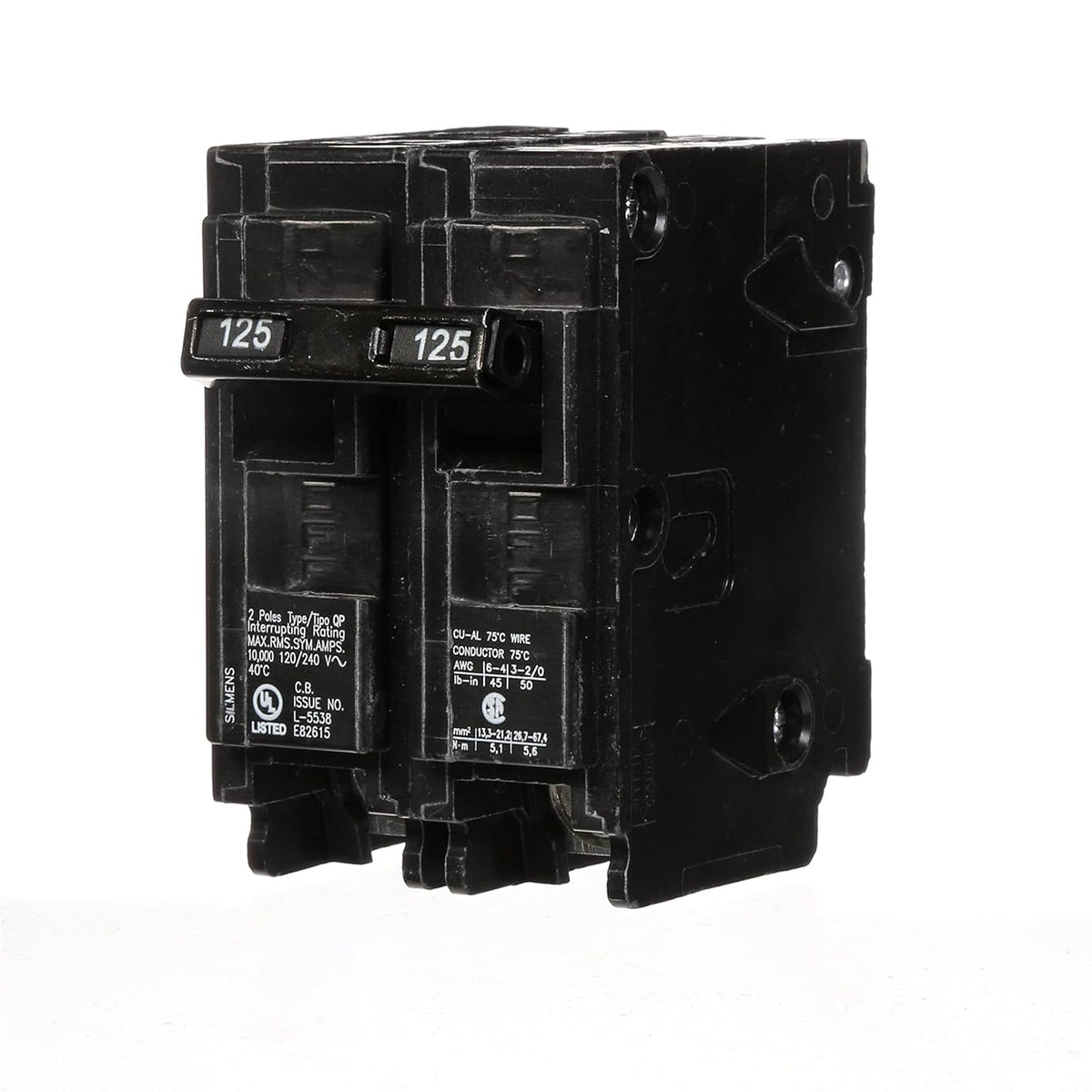 Siemens Q2125 125-Amp 2-Pole Type QP Circuit Breaker - 1 Pack or 6 Pac ...