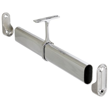 ABBA AP16F Black Aluminum Profile Wardrobe Rail- 80 Feet